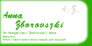 anna zborovszki business card